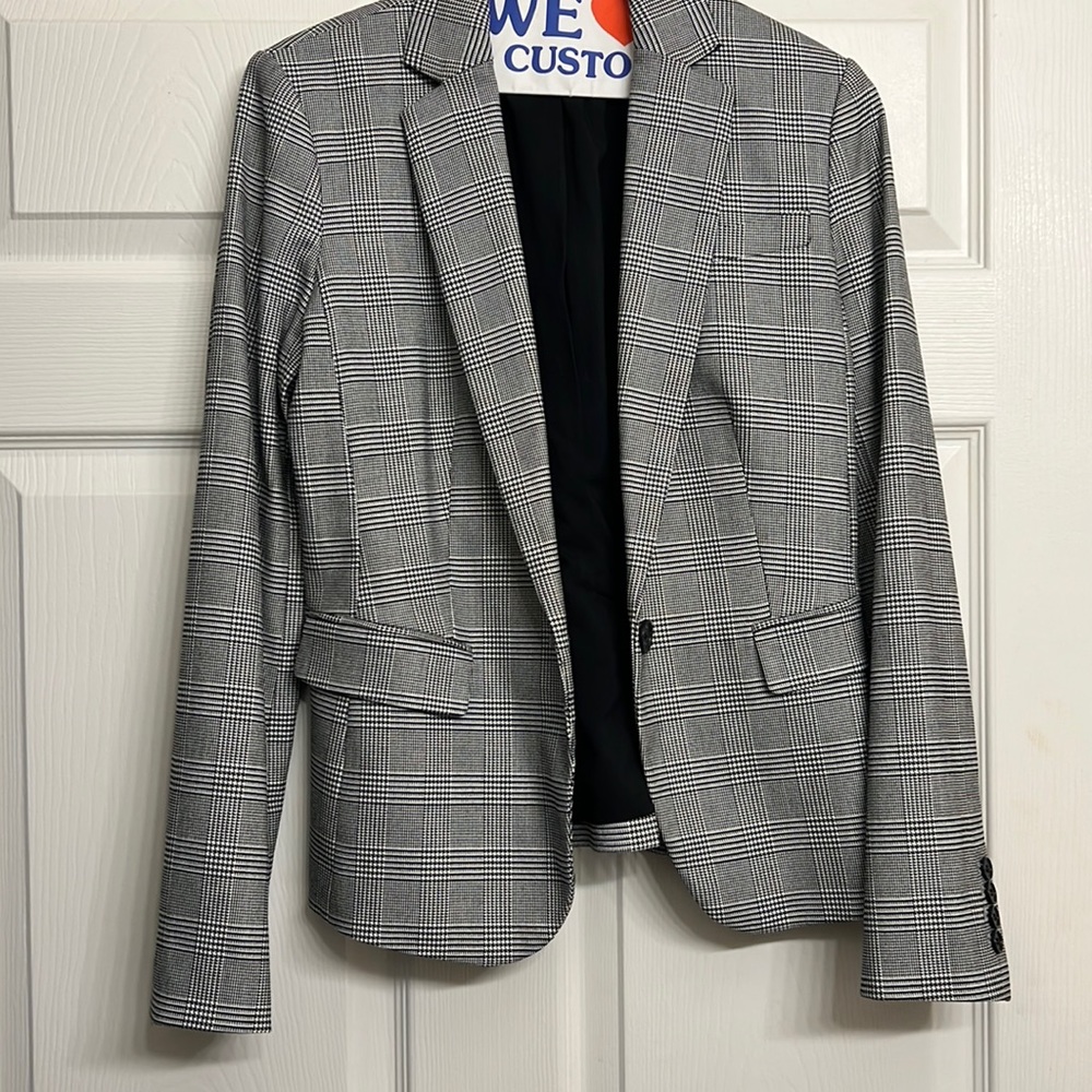 Ann Taylor 4 Gray 4 Button Blazer Career Professional